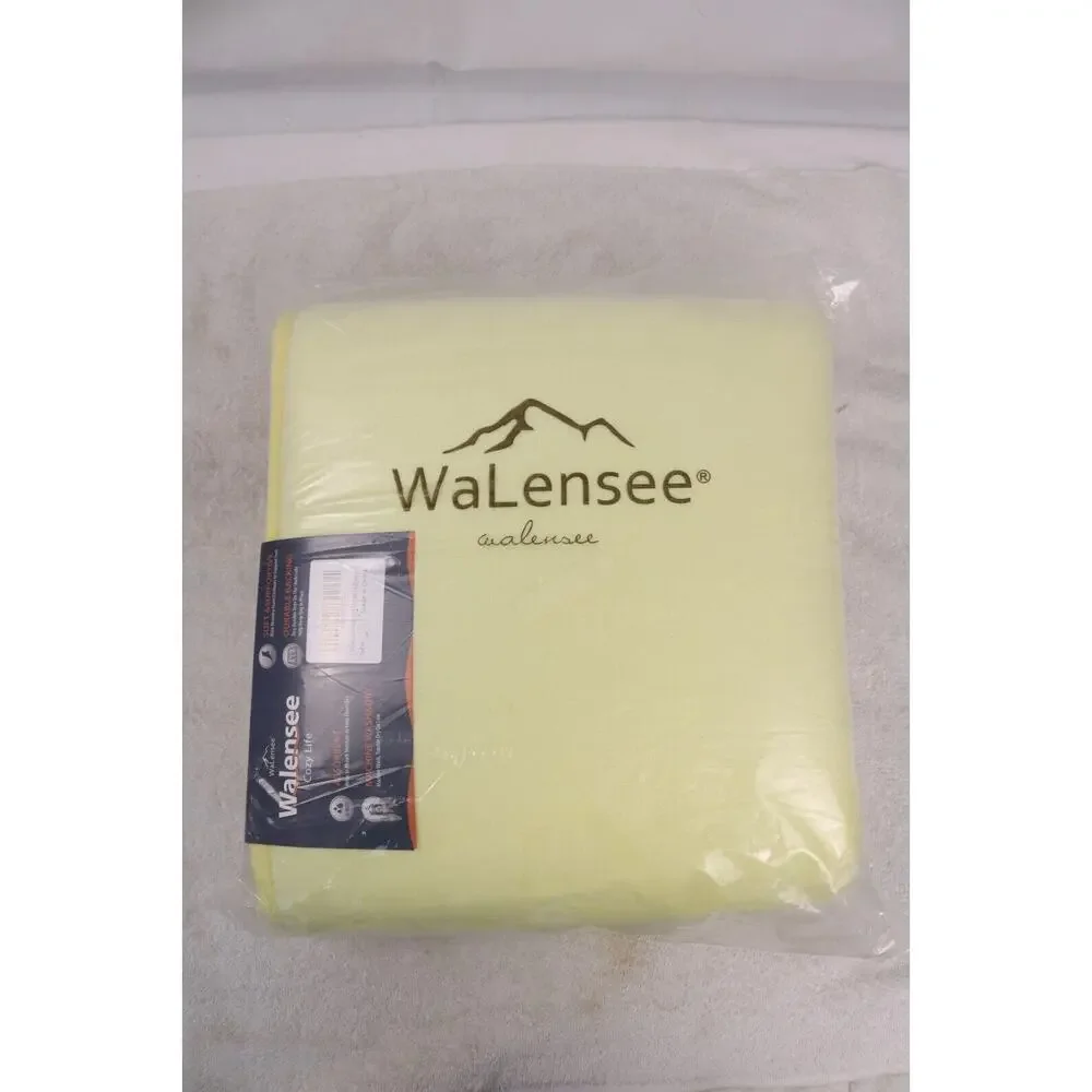 Walensee Extra Thick Memory Foam Bath Rug 24x36 Yellow Non-Slip Absorbent Mat